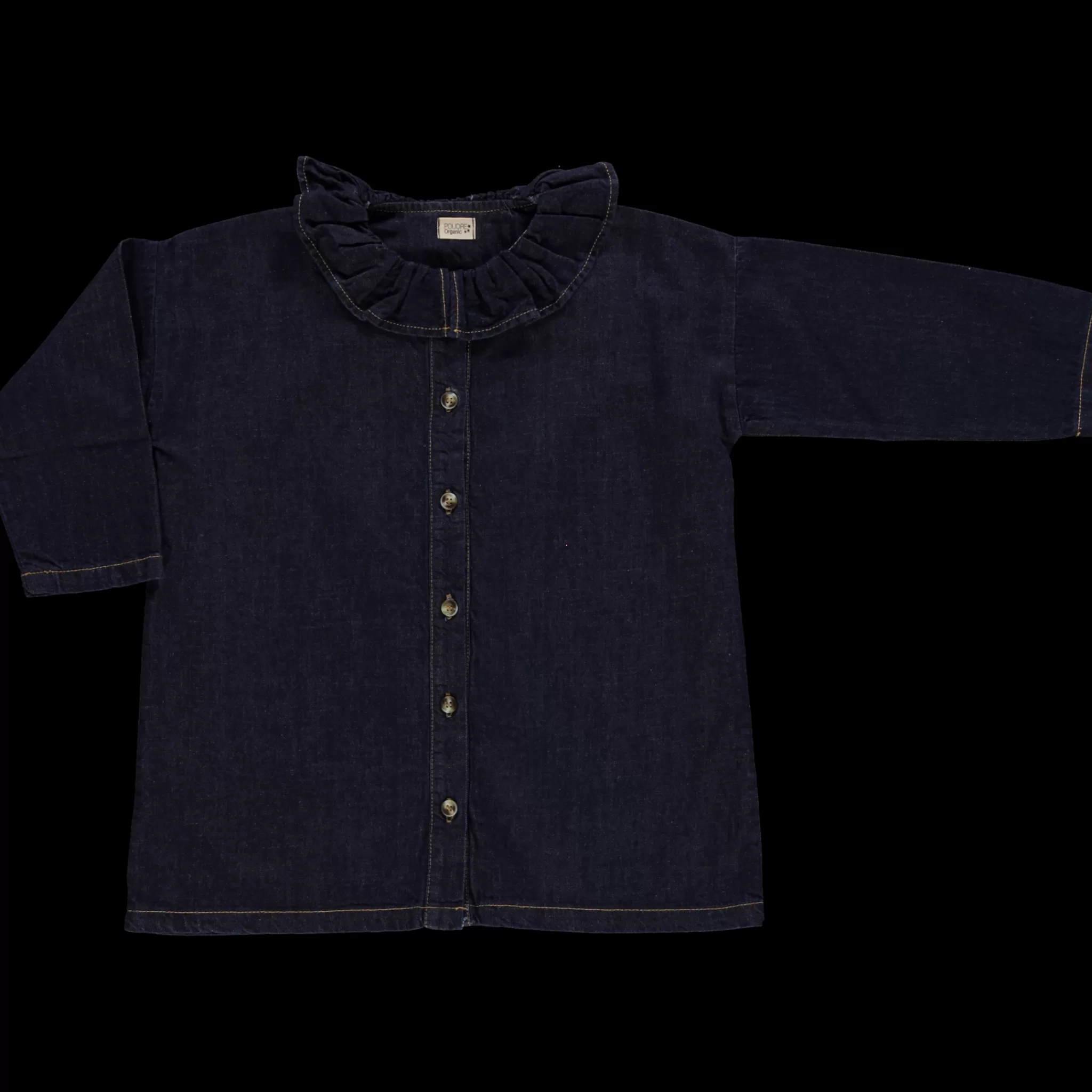 Enfant Poudre Organic Blouses & Chemises | BLOUSE ARONIE Denim Dark Blue