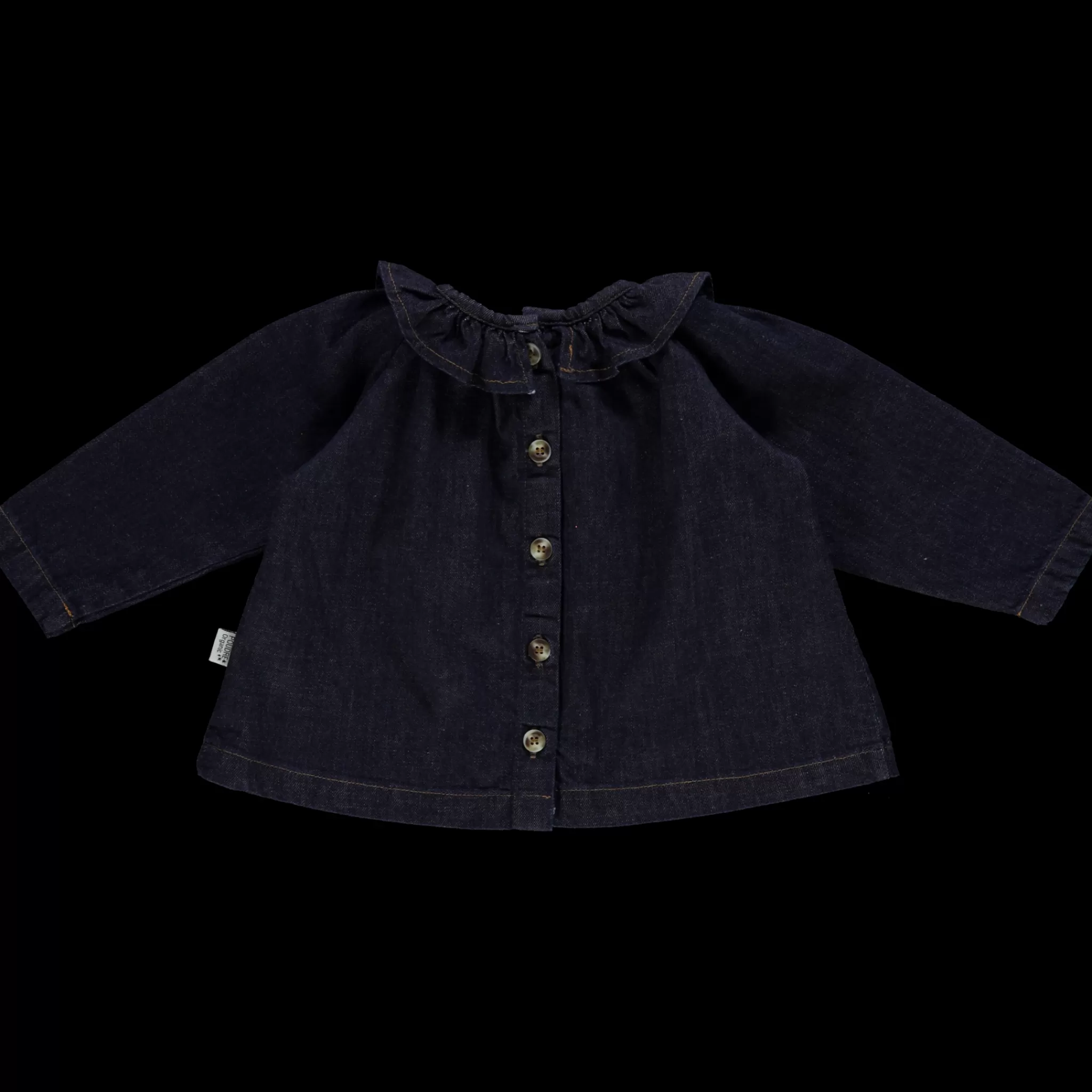 Poudre Organic Blouses & Chemises | BLOUSE CHARME Denim Dark Blue