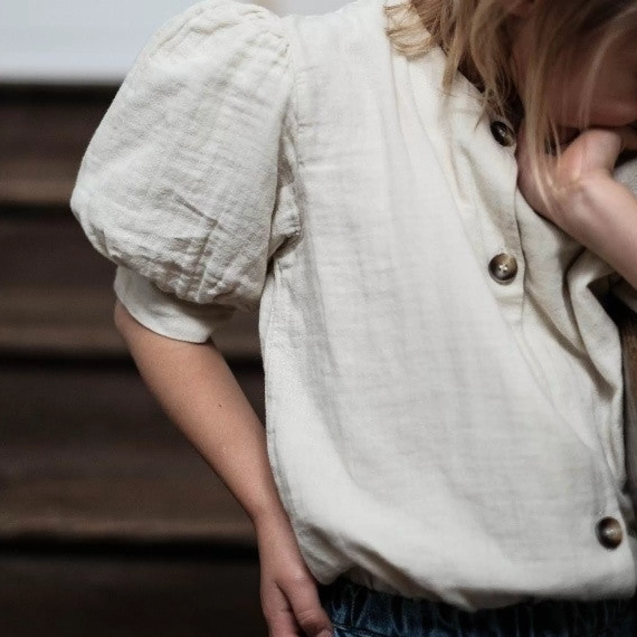 Enfant Poudre Organic Blouses & Chemises | BLOUSE POIRE Almond Milk