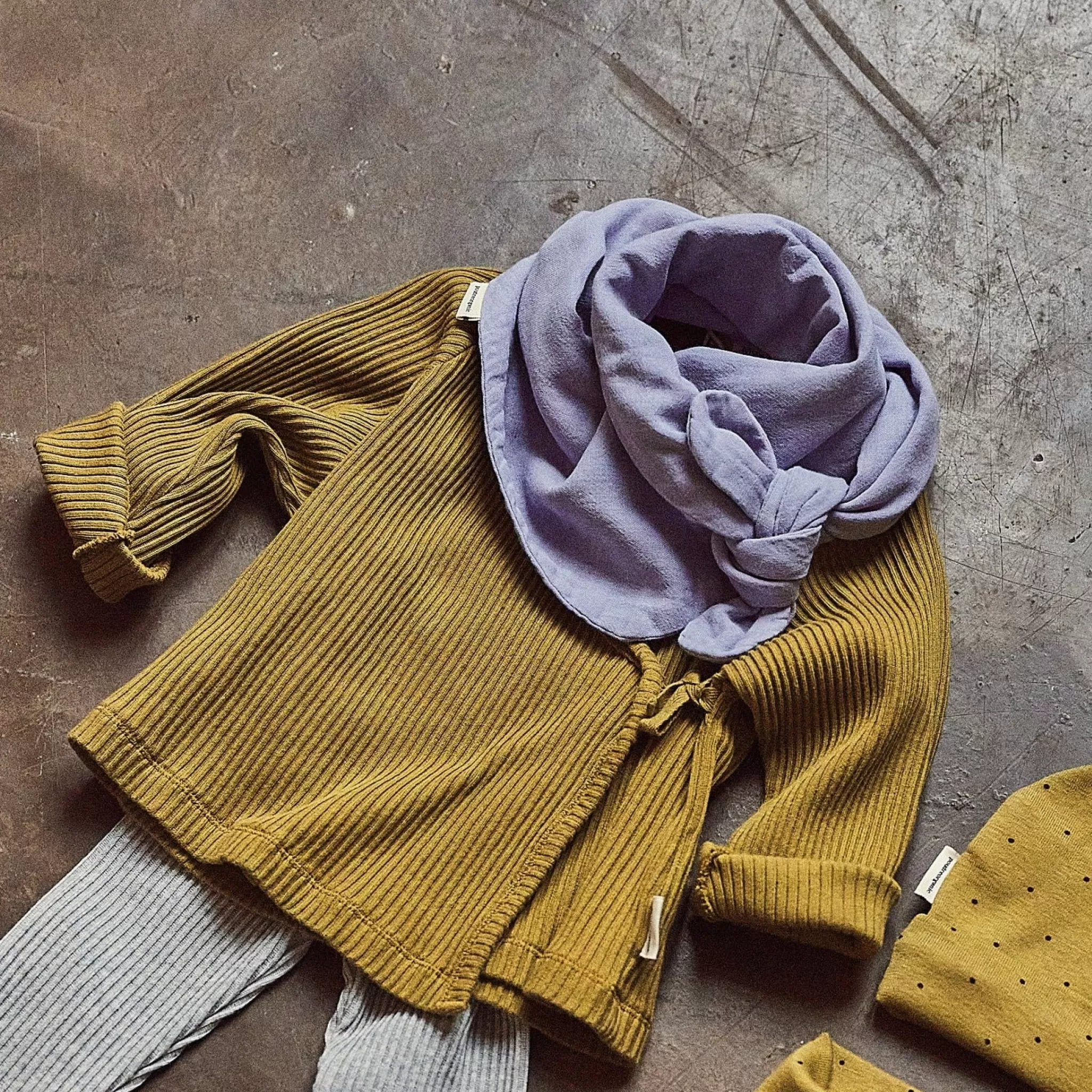 Poudre Organic Cardigans | CACHE COEUR CROCUS CÔTELÉ Green Moss