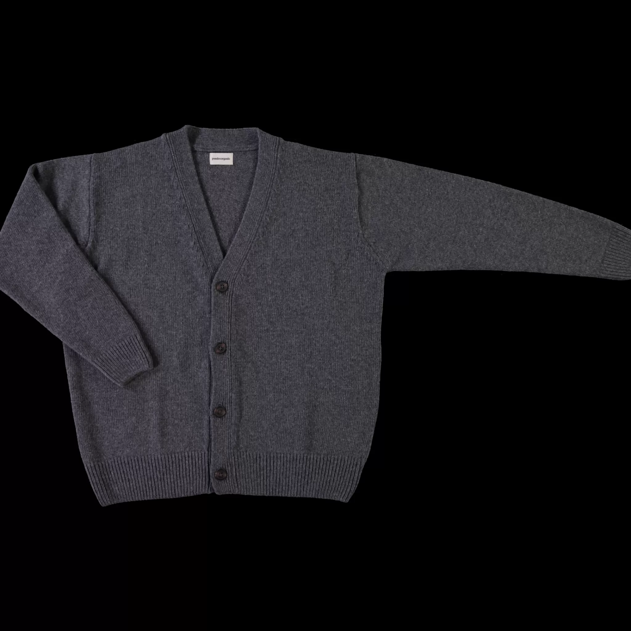 Homme Poudre Organic Cardigans | CARDIGAN AMMI LAINE ADULTE Dark Mist