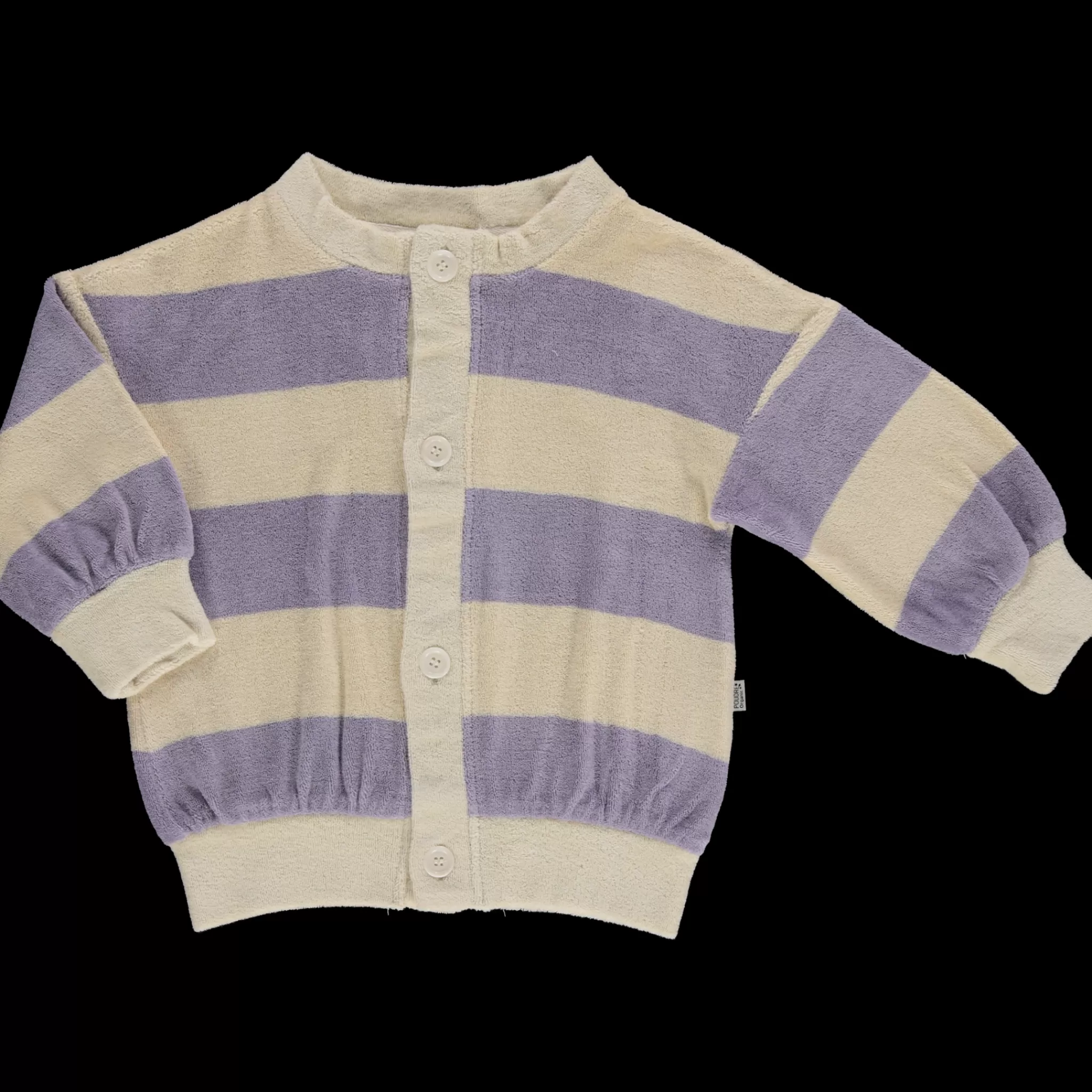 Enfant Poudre Organic Cardigans | CARDIGAN BRUNELLE ÉPONGE Rayures Lavender