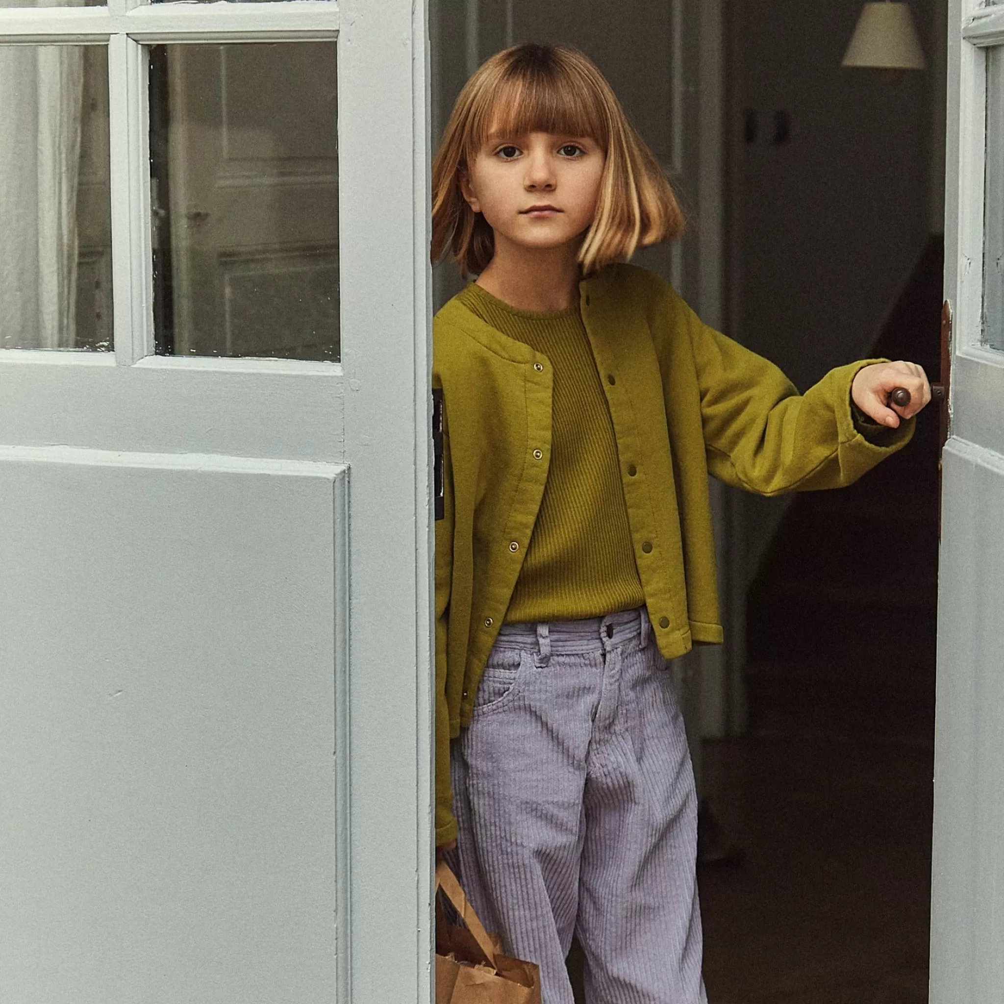 Enfant Poudre Organic Cardigans | Cardigans | CARDIGAN CAMOMILLE Green Moss