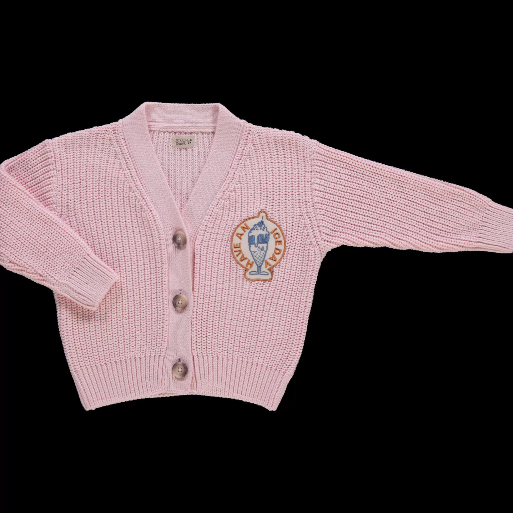 Enfant Poudre Organic Cardigans | Cardigans | CARDIGAN MATÉ ICE-CREAM Rose Pastel