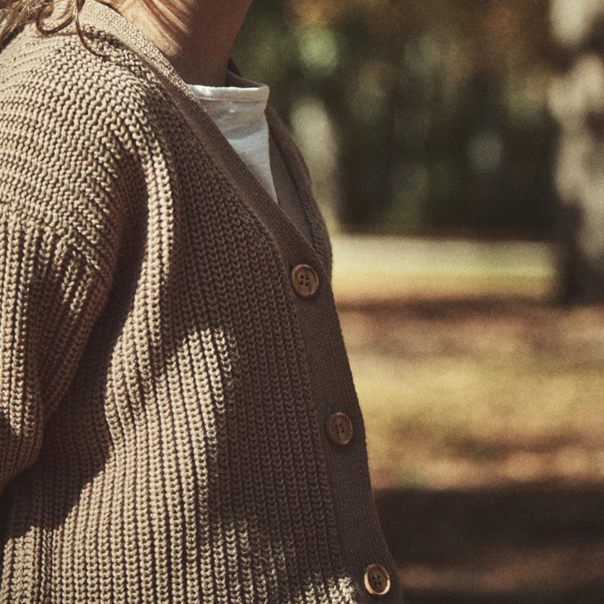 Poudre Organic Cardigans | CARDIGAN MATÉ Noix de Cajou