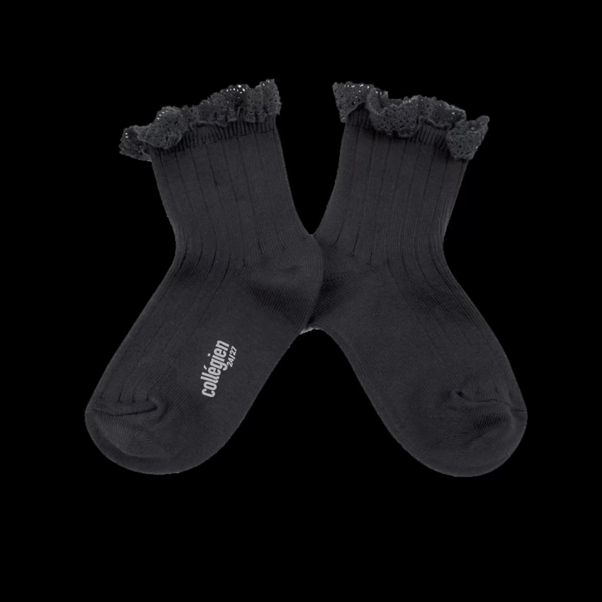 Enfant Poudre Organic Chaussettes & Collants | Chaussettes & Collants | CHAUSSETTES LILI À DENTELLES Pierre de Volvic