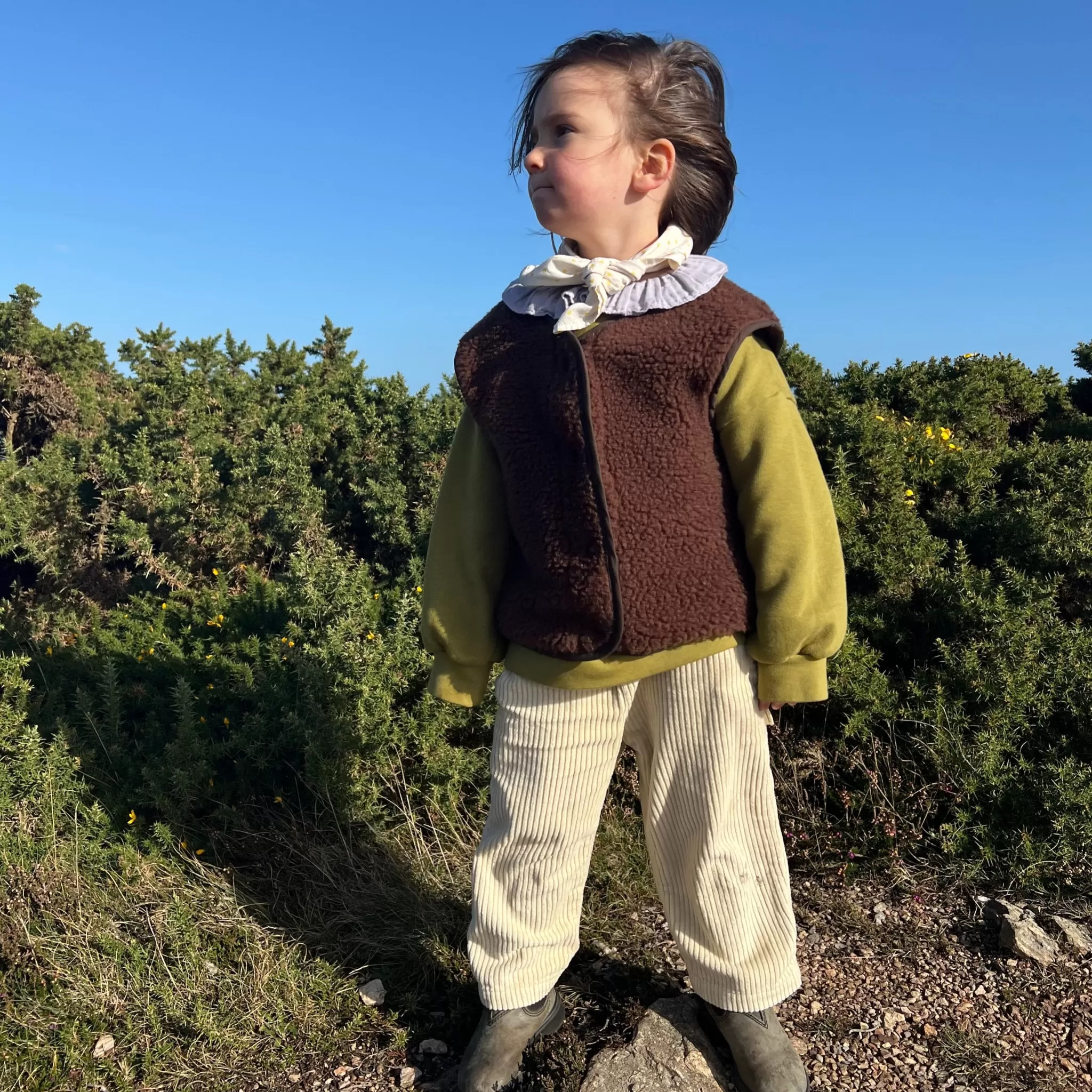 Enfant Poudre Organic Cardigans | GILET BERGER LAINE