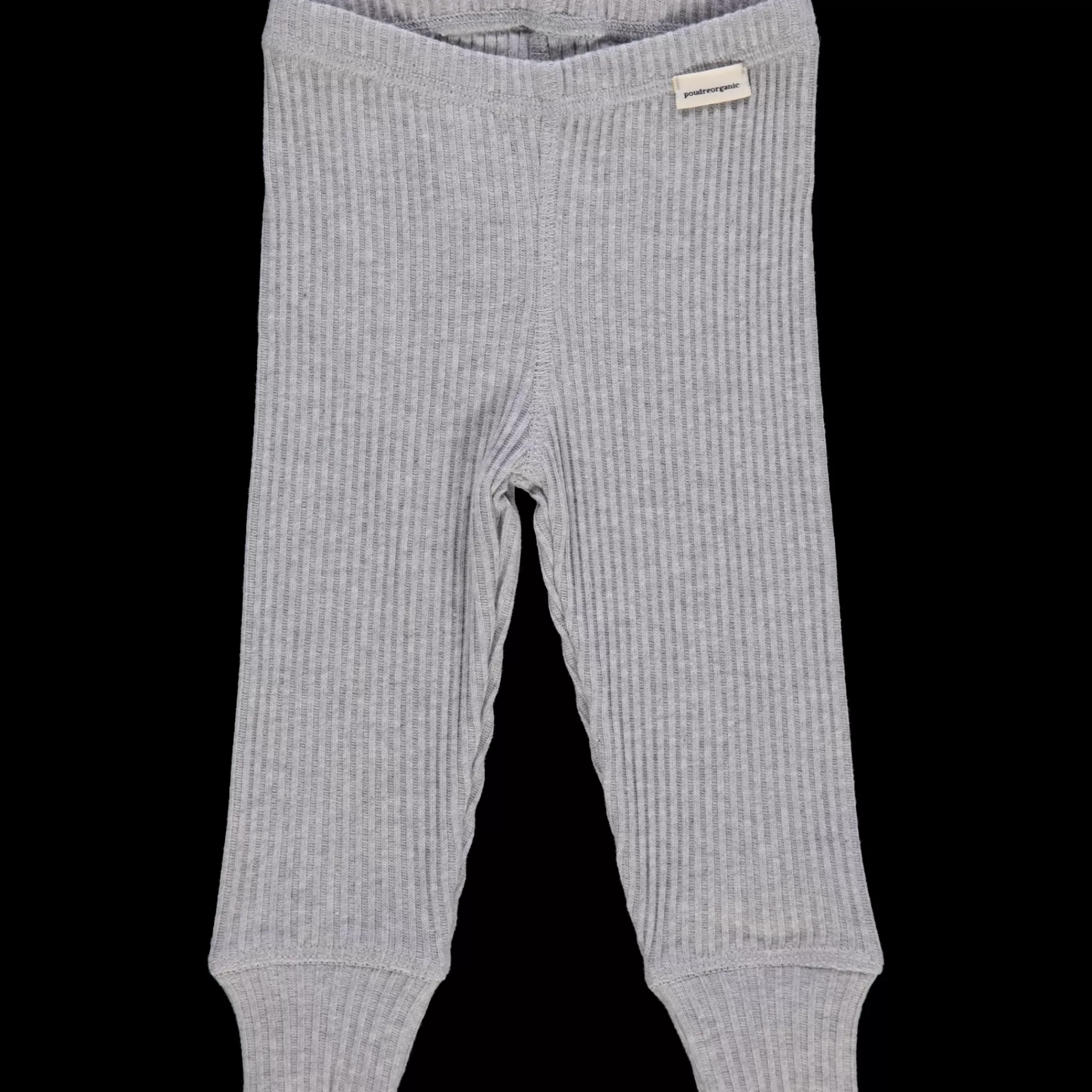 Enfant Poudre Organic Leggings & Pantalons | Leggings & Pantalons | LEGGINGS BASILIC CÔTELÉ Gris Clair Chiné