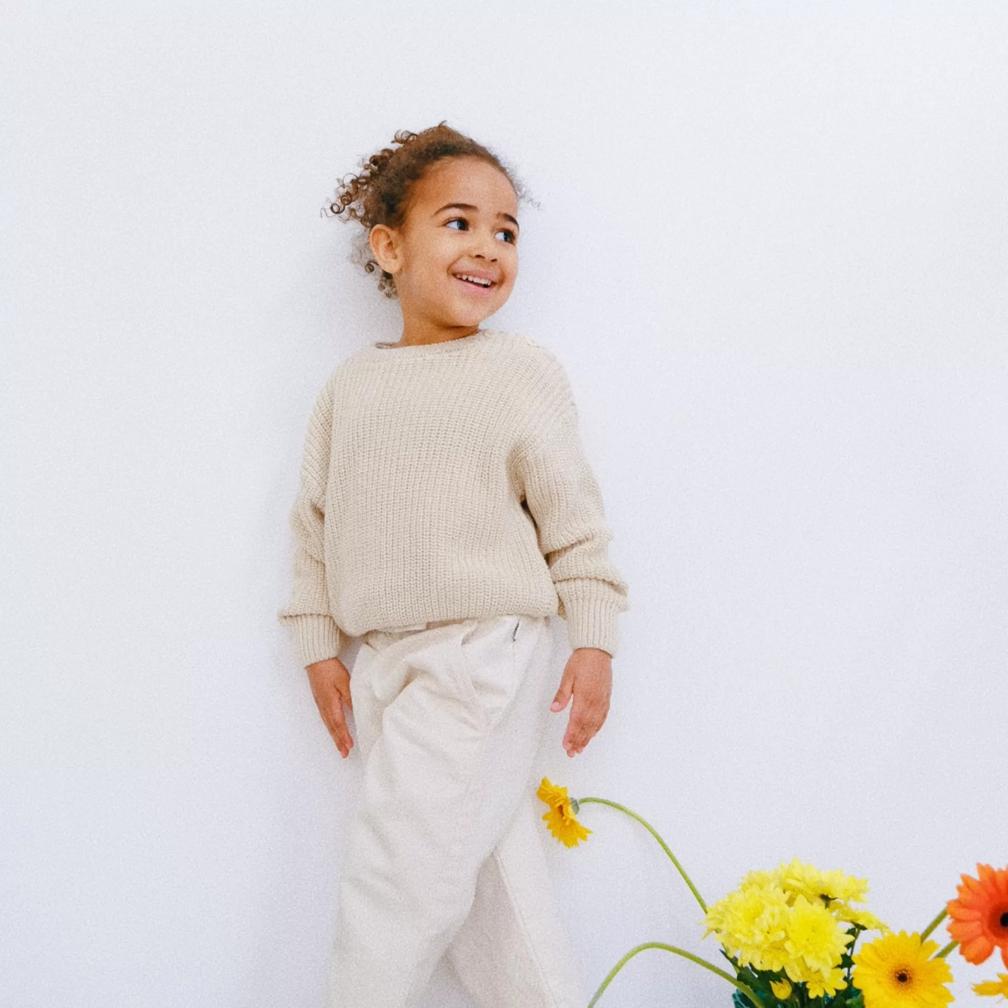 Enfant Poudre Organic Pulls | Pulls | PULL PISSENLIT COTON Almond Milk