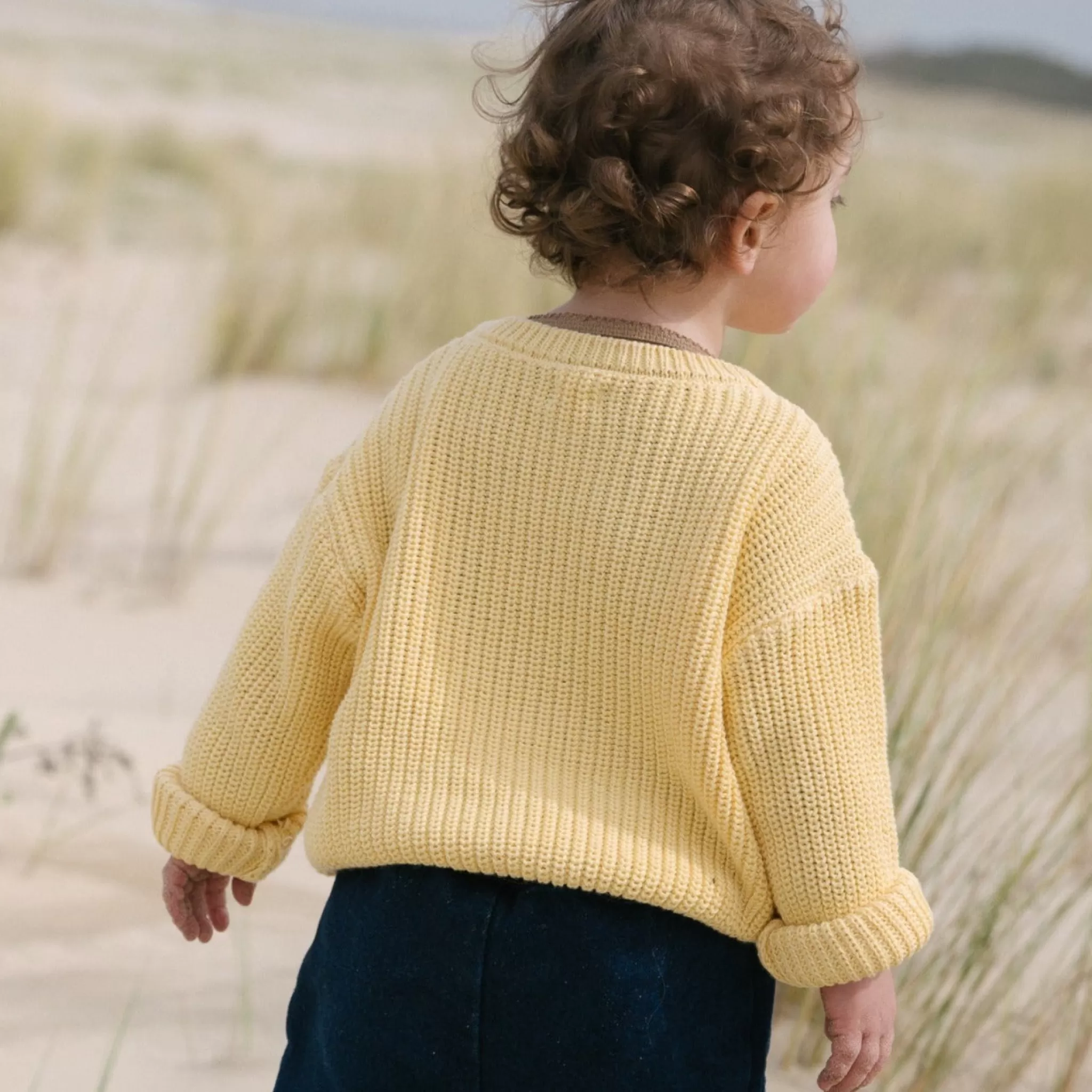 Enfant Poudre Organic Pulls | Pulls | PULL PISSENLIT COTON Jaune Pastel