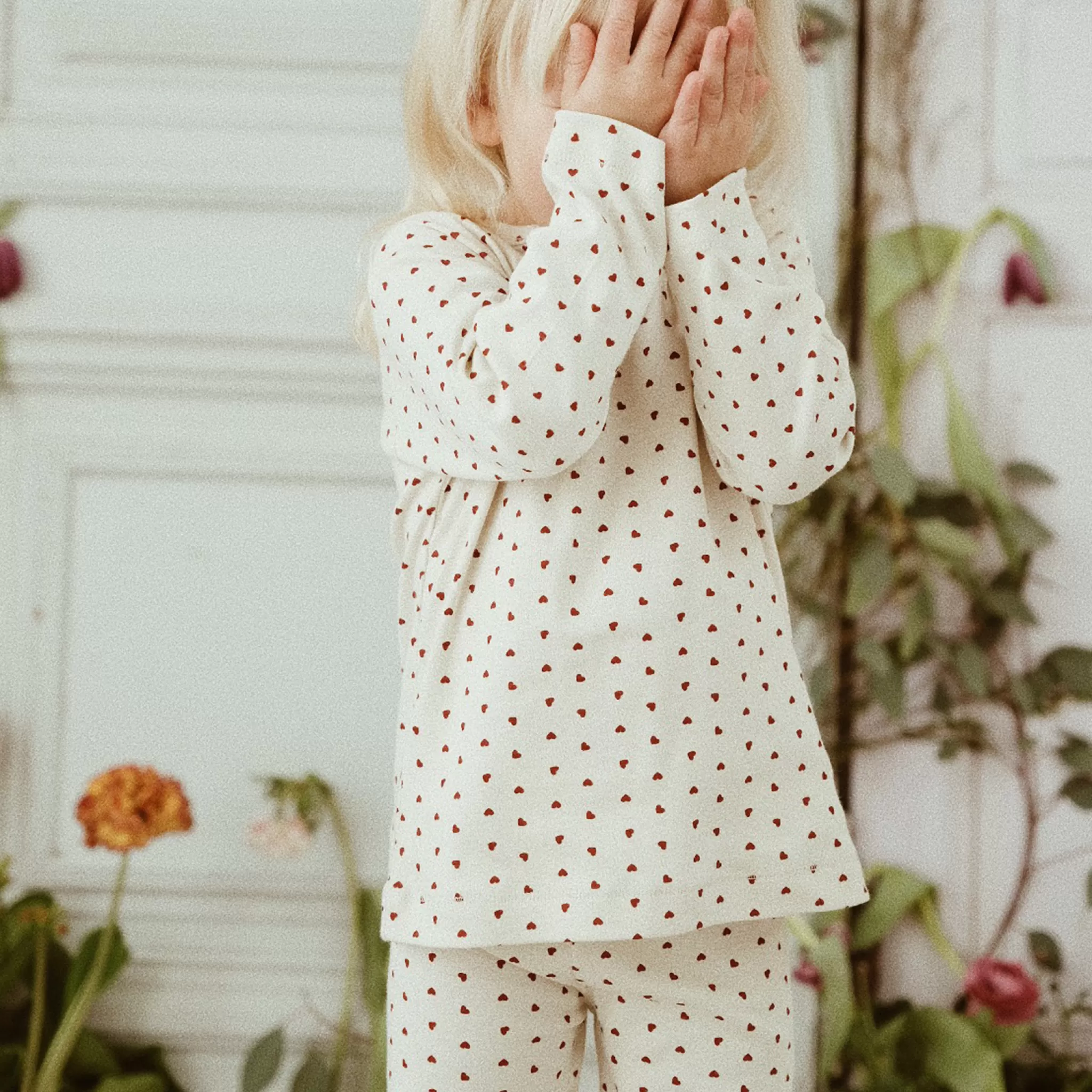 Enfant Poudre Organic Pyjamas | PYJAMA ARBOUSIER Coeurs Lipstick