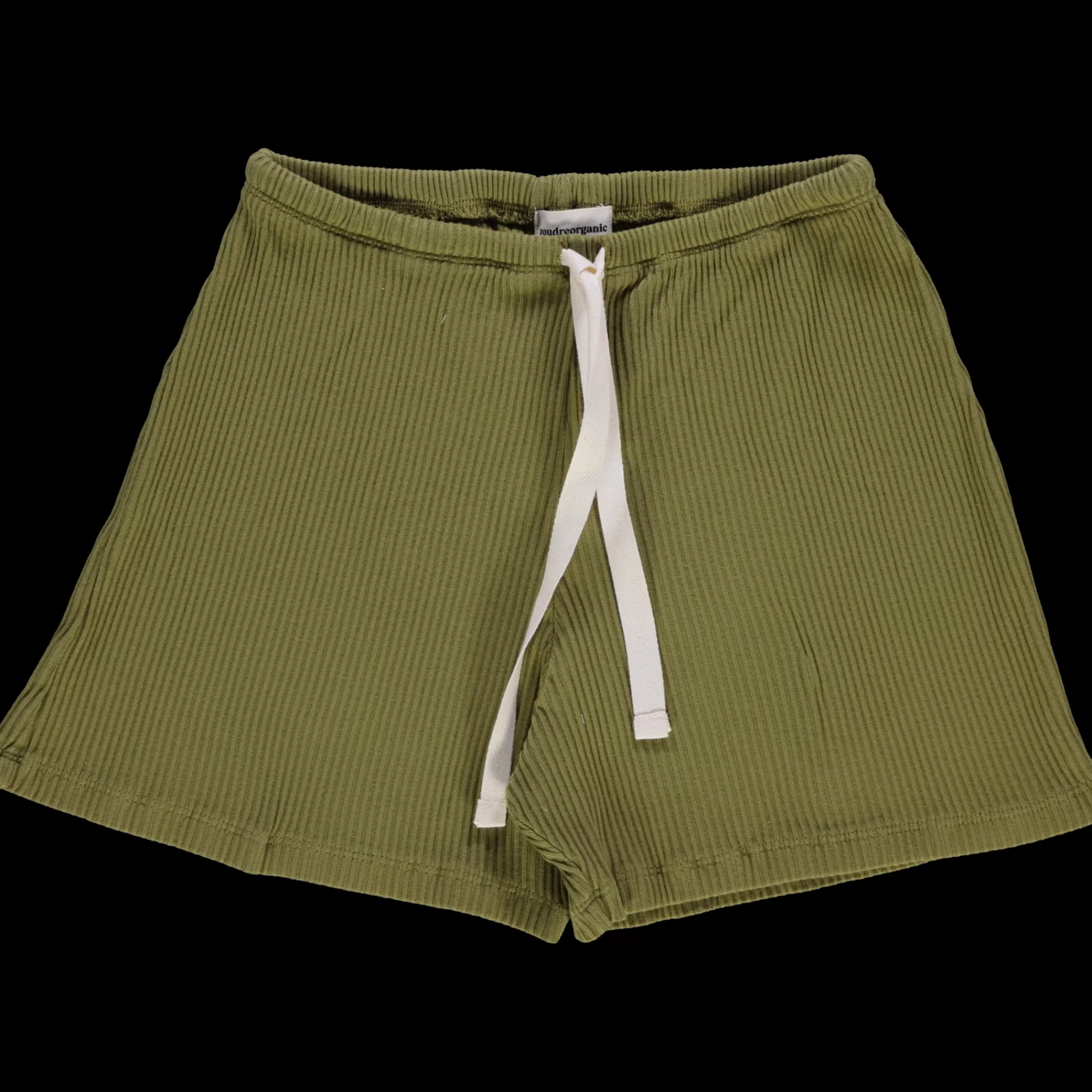 Femme Poudre Organic Homewear | Shorts | SHORT HORTENSIA CÔTELÉ Green Moss