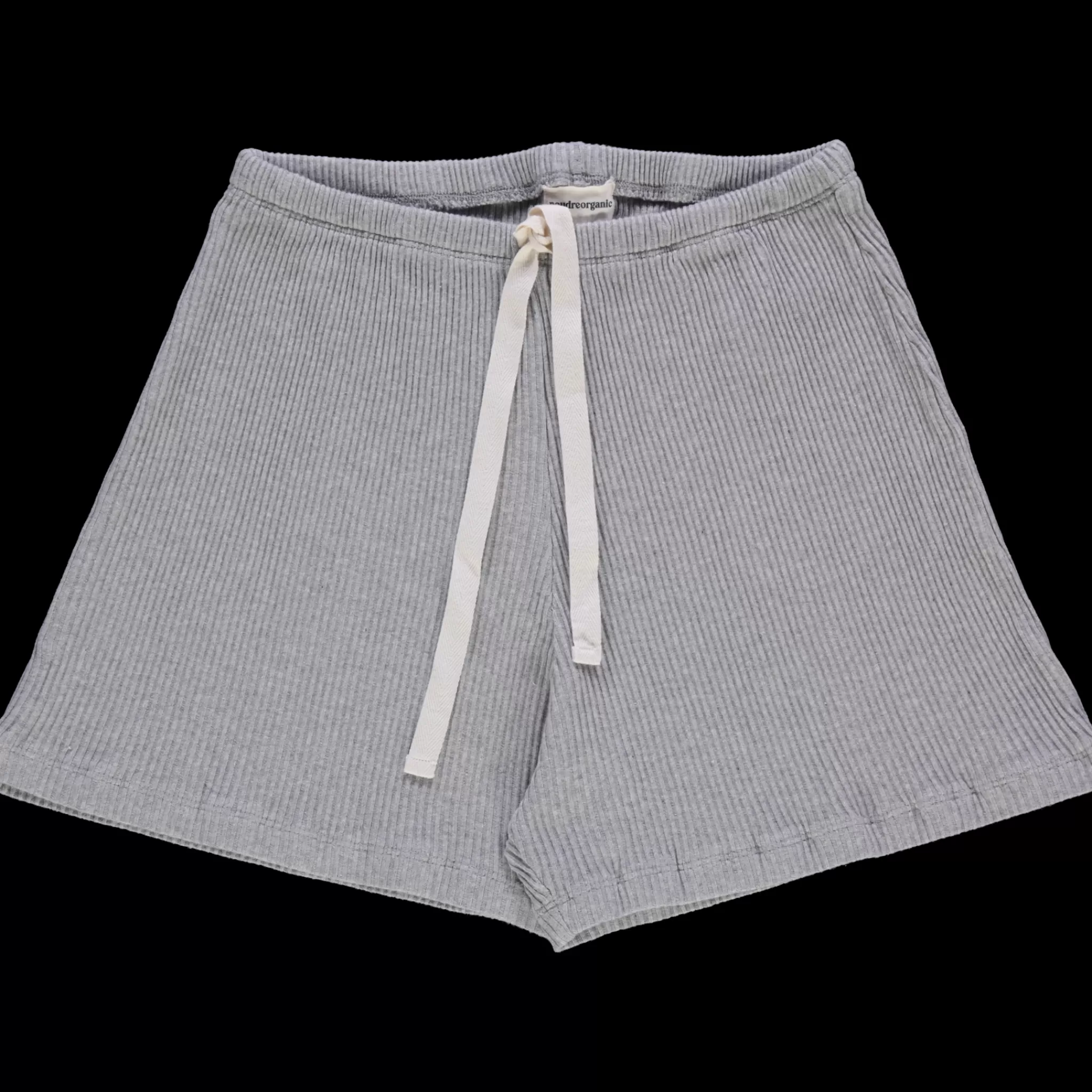 Femme Poudre Organic Homewear | Shorts | SHORT HORTENSIA CÔTELÉ Gris Clair Chiné