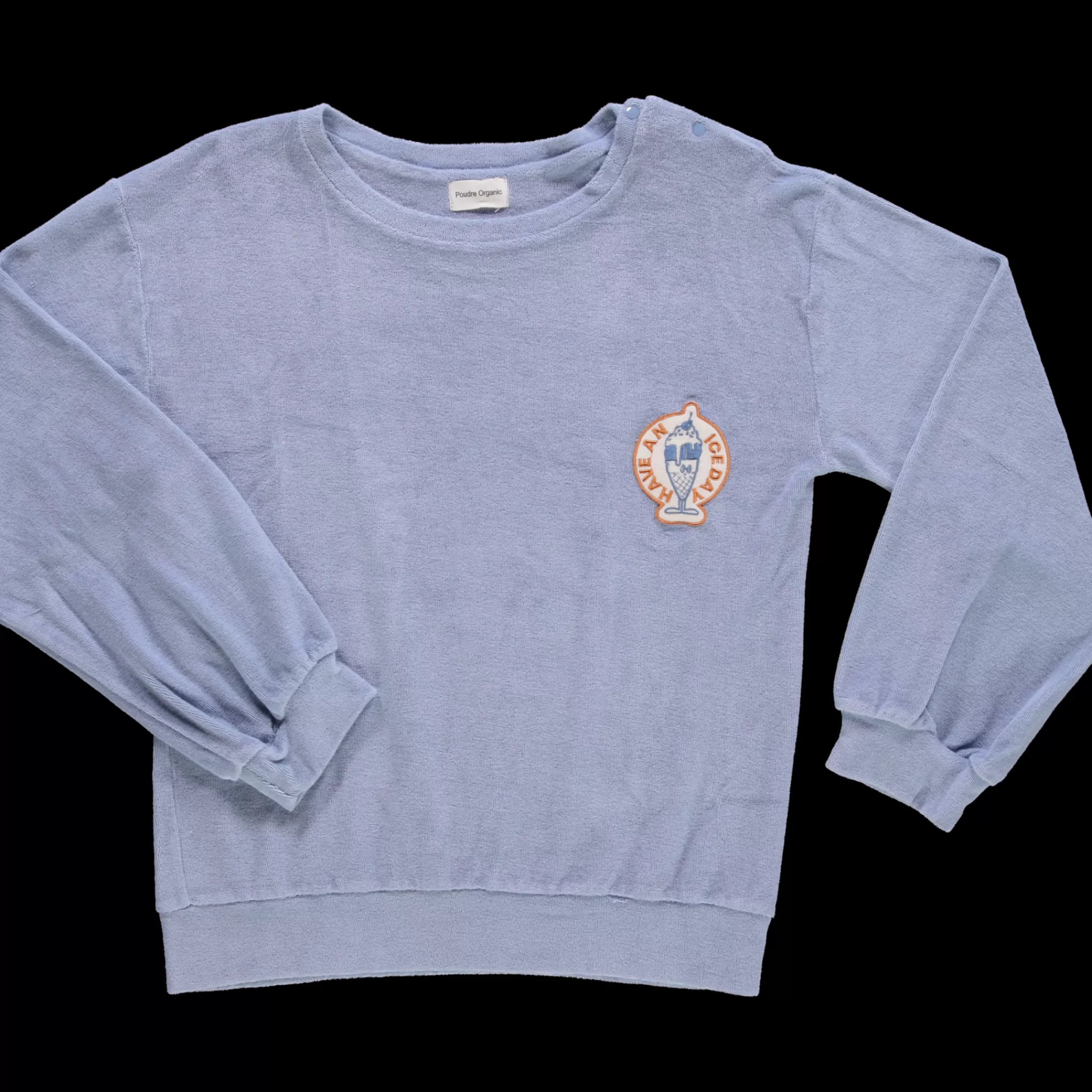 Enfant Poudre Organic Sweatshirts | Sweatshirts | SWEATSHIRT CASSANDRE ICE-CREAM Blue Fog