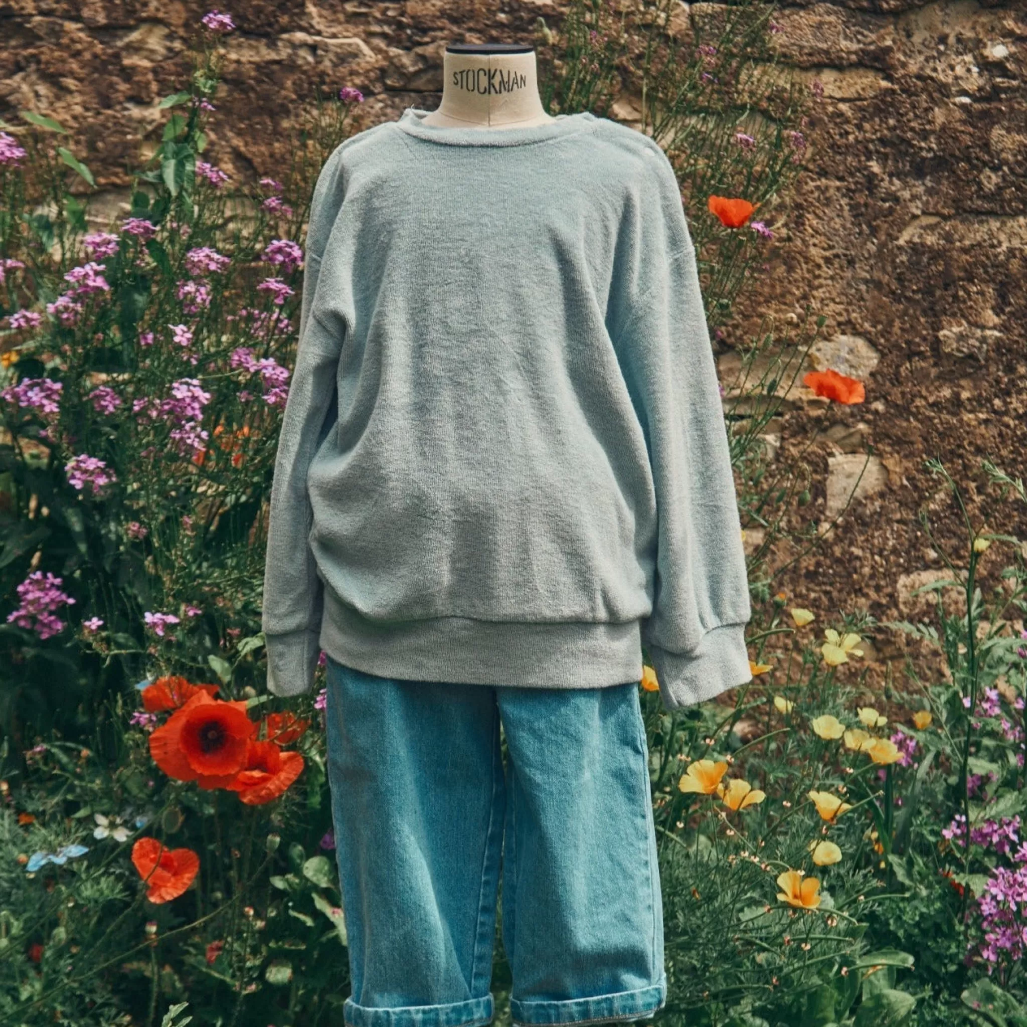 Poudre Organic Sweatshirts | SWEATSHIRT CASSANDRE ÉPONGE Pearl Blue