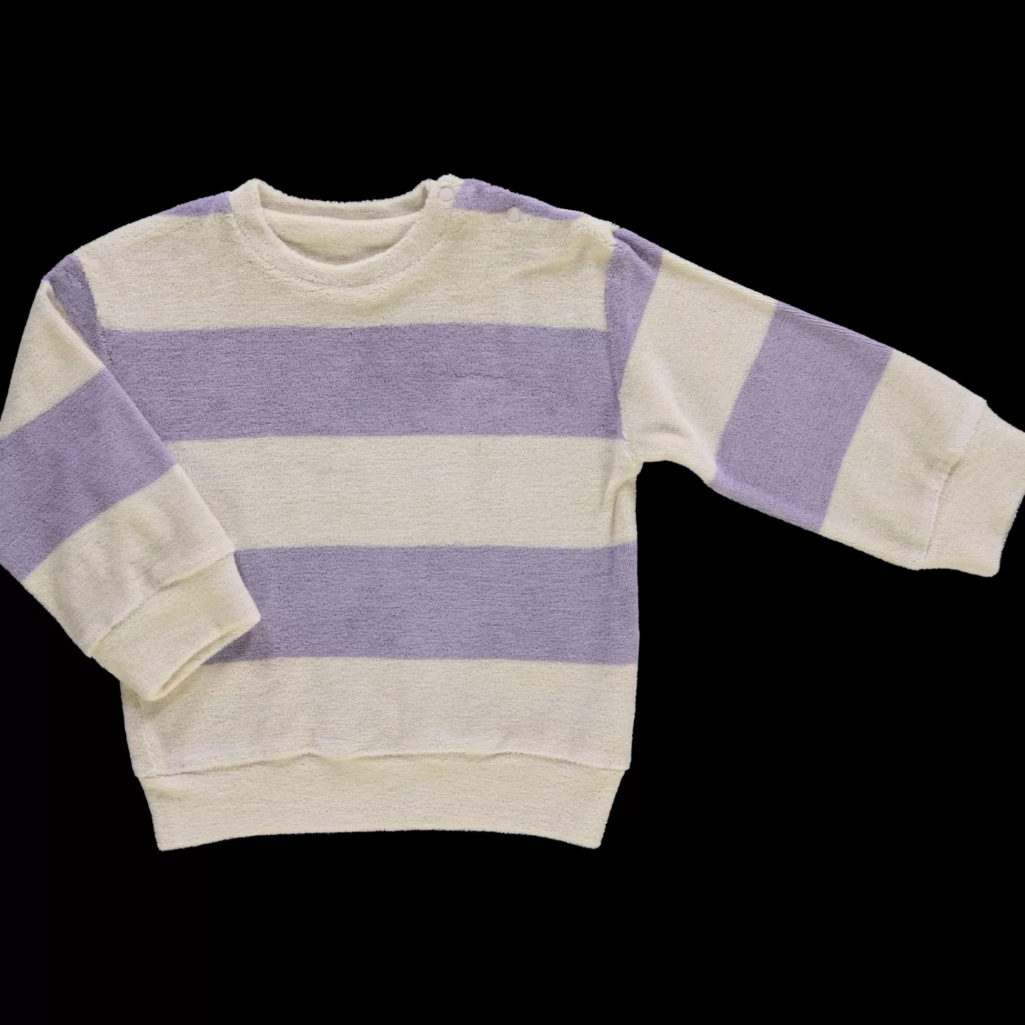 Enfant Poudre Organic Sweatshirts | SWEATSHIRT CASSANDRE ÉPONGE Rayures Lavender