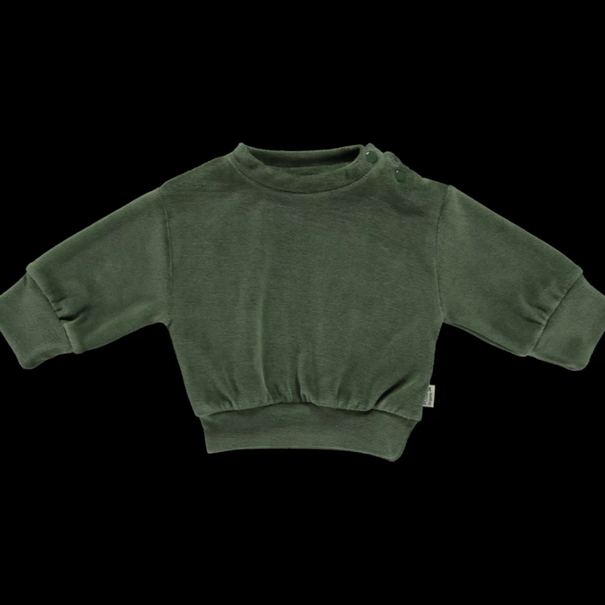 Enfant Poudre Organic Sweatshirts | Sweatshirts | SWEATSHIRT CASSANDRE VELOURS Forest Green