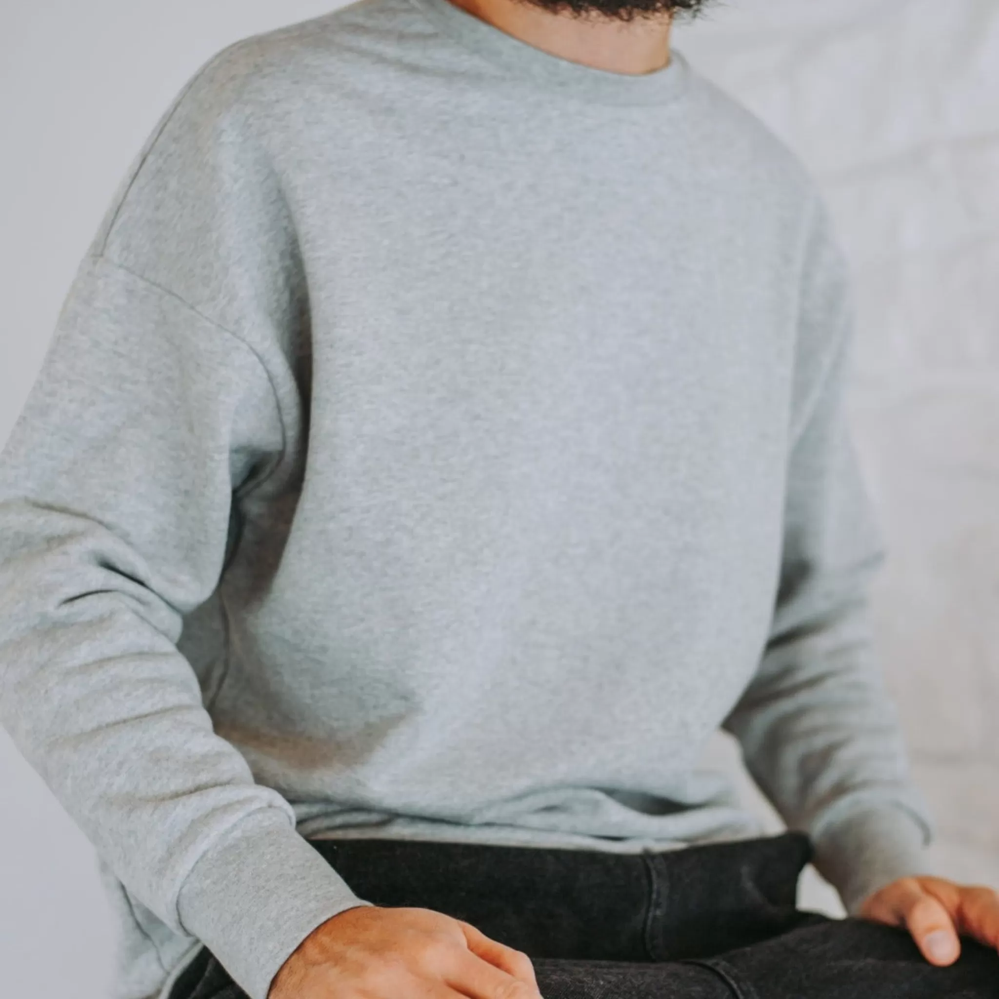 Homme Poudre Organic Homewear | Sweatshirts | SWEATSHIRT REDONDO MOLLETON Gris Chiné