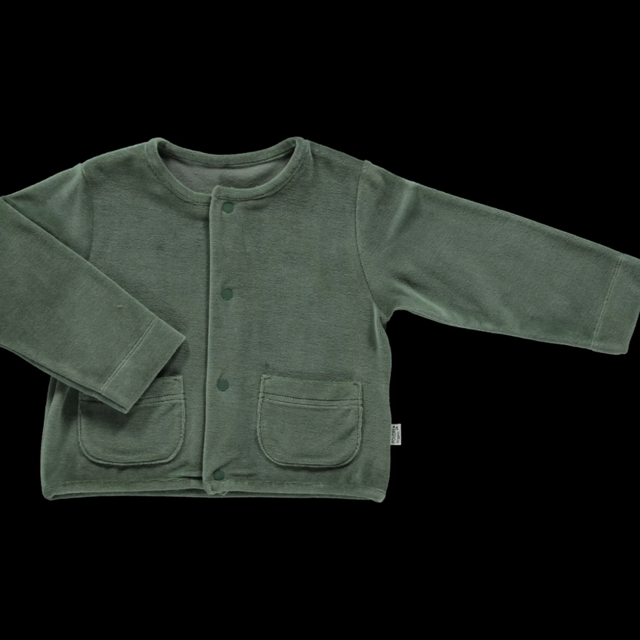 Enfant Poudre Organic Vestes | VESTE MANIOC VELOURS Forest Green