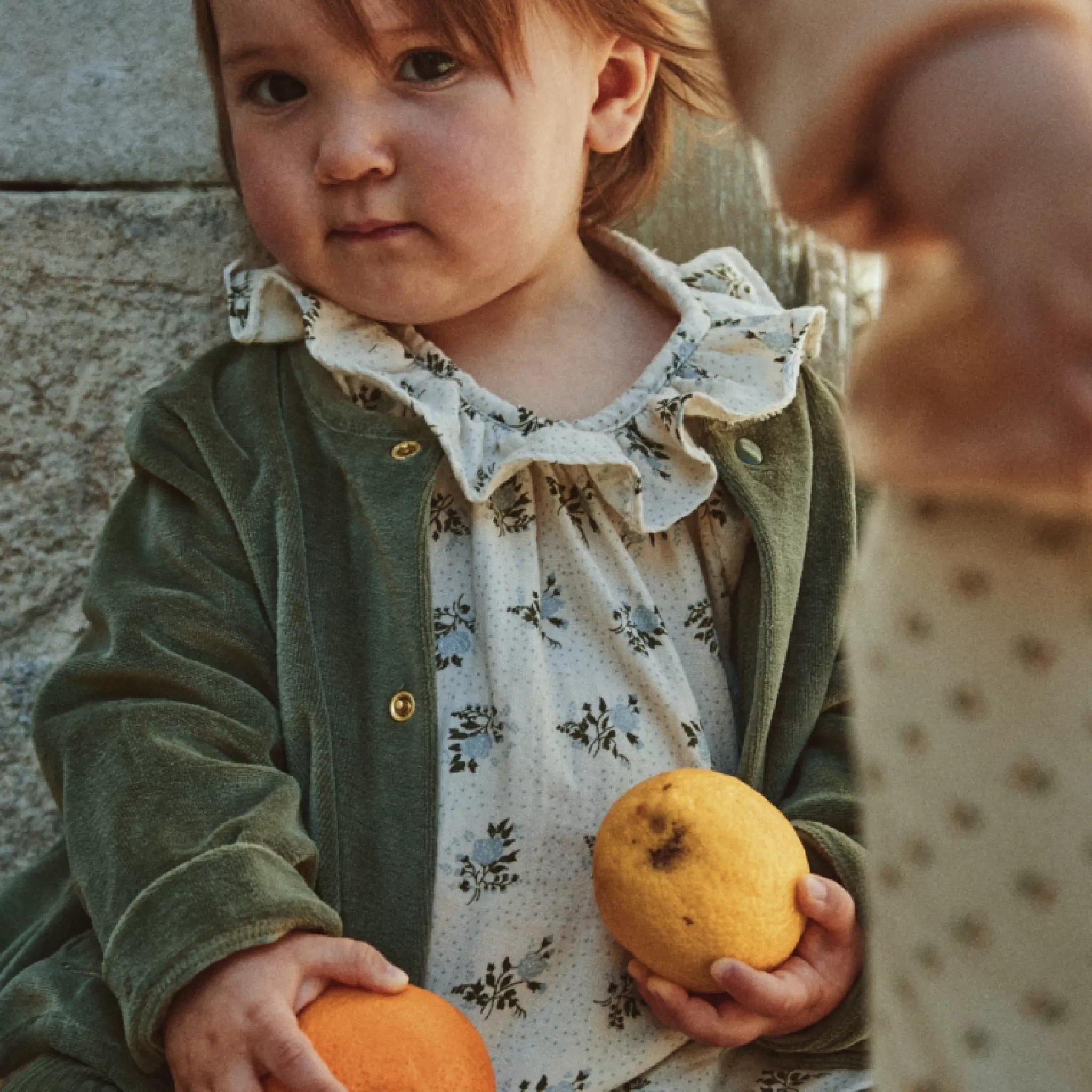 Enfant Poudre Organic Vestes | VESTE MANIOC VELOURS Forest Green